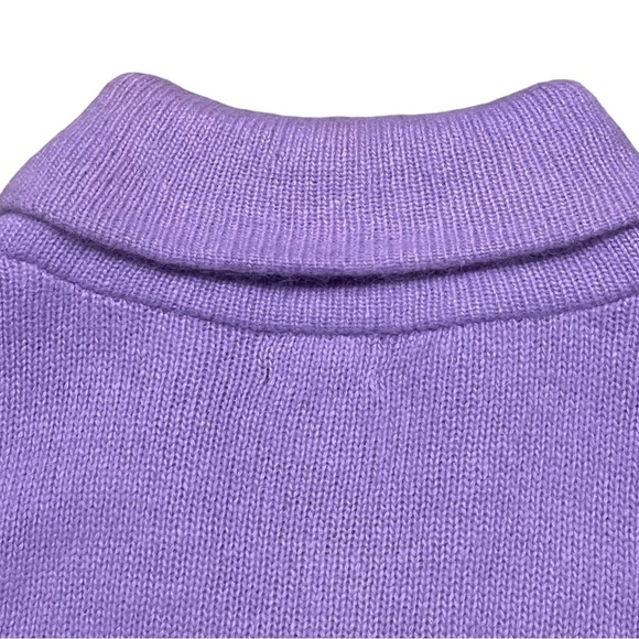 Angora Rabbit Hair/Lambswool Blend Lavender Sweater - Sz L - Picture 6 of 11